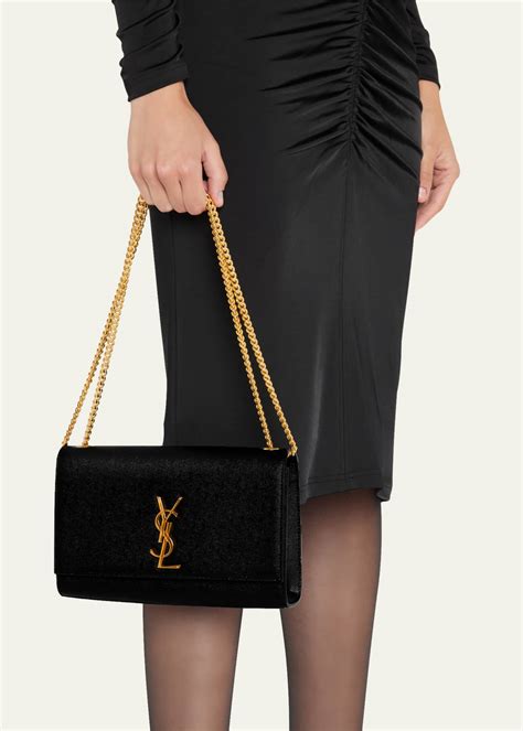 kate medium ysl crossbody bag in grained leather|YSL kate medium chain bag.